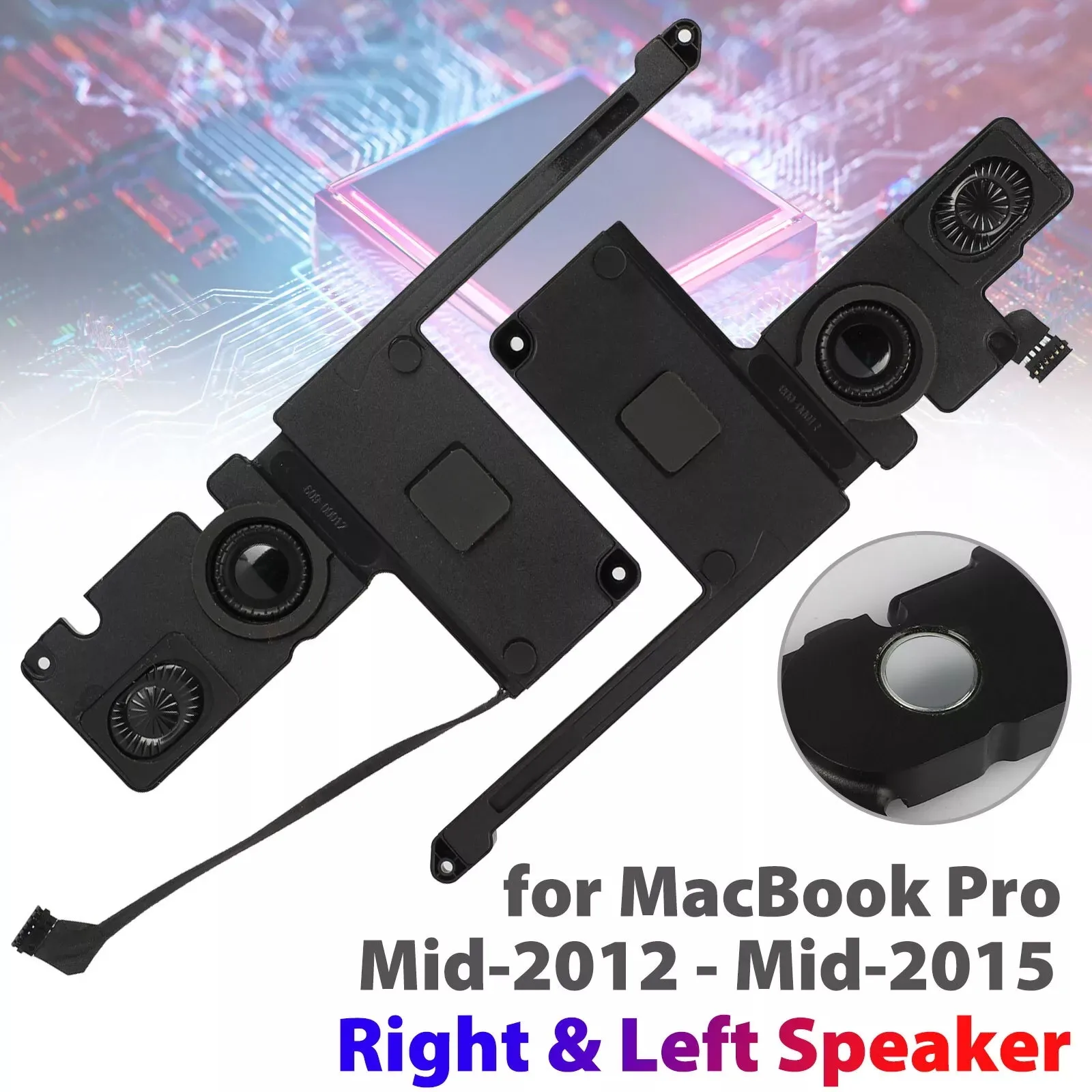 1 Pair Left & Right Side Internal Speaker For Macbook Pro 15 inch A1398 Mid-2012-2015 Laptop Accessories Replacement Repair Part