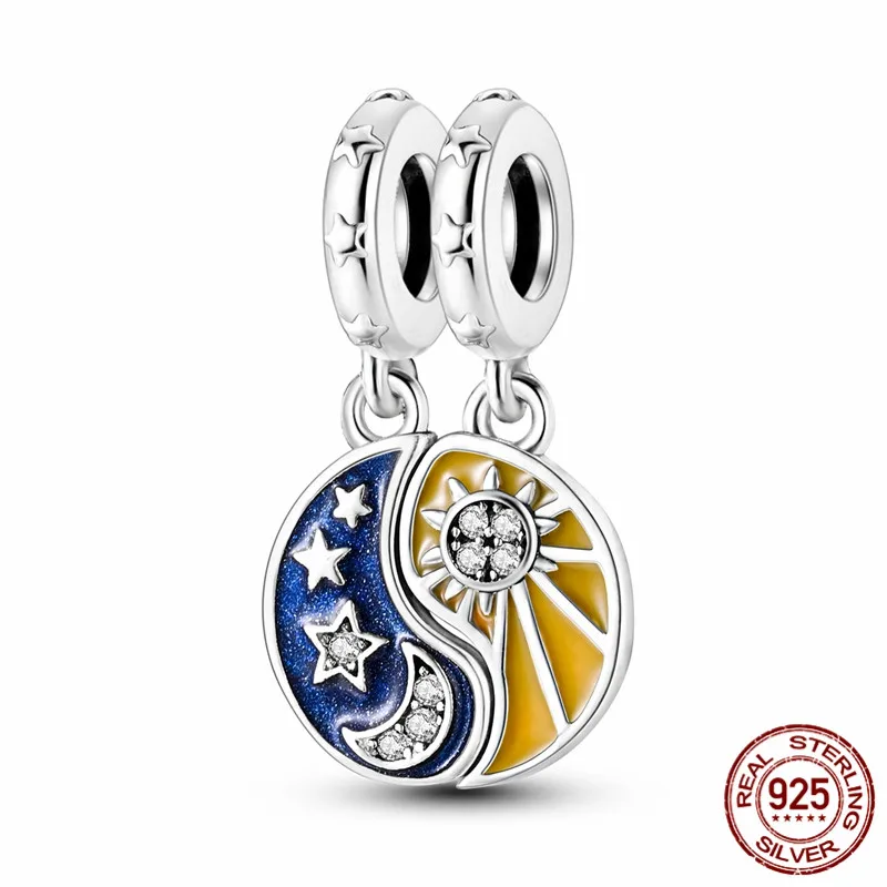 

This S925 sterling silver sun and moon pendant paired with an original design bracelet is a DIY jewelry gift perfect for women.