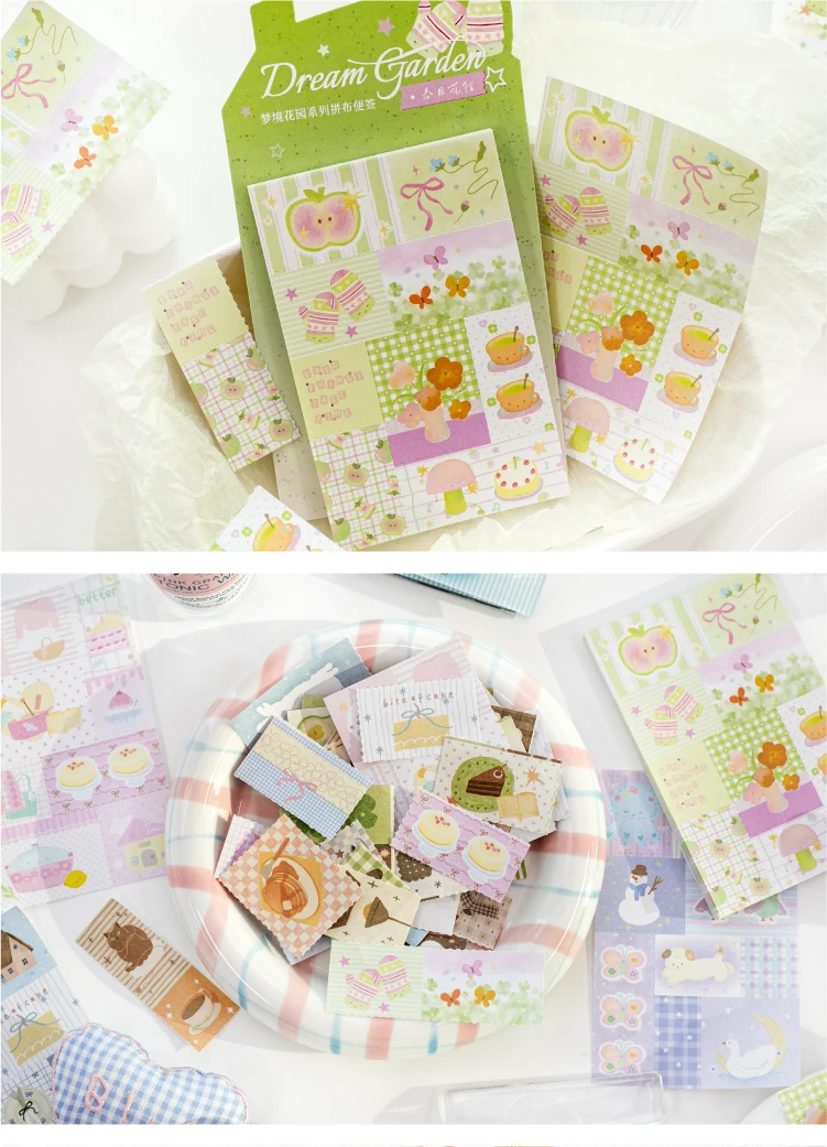 Journal GO 50 Stück Ästhetische Traumgarten-Aufkleber für Karten, Tagebuch-Dekoration, Scrapbooking, DIY-Landschaftsmaterialien, Abziehbilder – Detail 19
