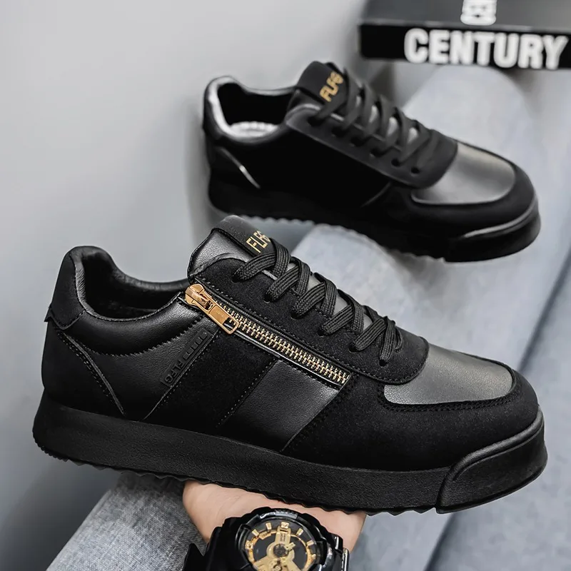 

2026 New Designer Men's Shoes Slip On Loafers Side Zipper Breathable Fashion Non Slip Outdoor Preppy Casual Sneakers