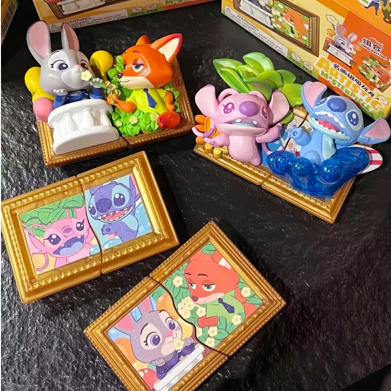 Nouvelle série Disney Zootopia célèbre peinture Attraction magnétique boîte aveugle jouet mignon film marchandise salle voiture décorations cadeau