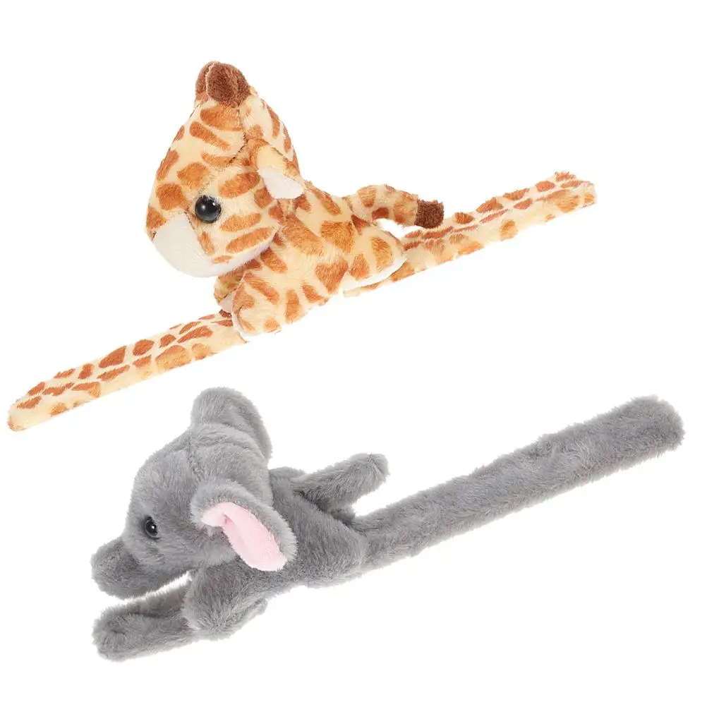 Simulated Animal Bracelets Kids Long Neck Giraffe Kids Slap Bracelets Party Supplies Birthday Jungle Theme