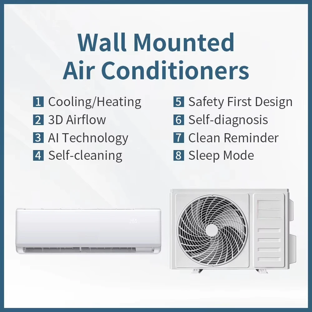 Mini Split  9000btu 12000btu 18000btu 24000btu Stock Supply 220V 50hz AC Home Air Conditioner Indoor Units