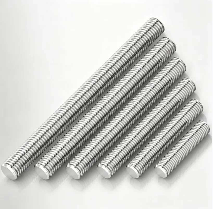 2-50pcs M3 M4 Threaded Rod 304 Stainless Steel Screw Fully Metric Headless Bolt Thread Stud Rods Screws Length 16-500mm