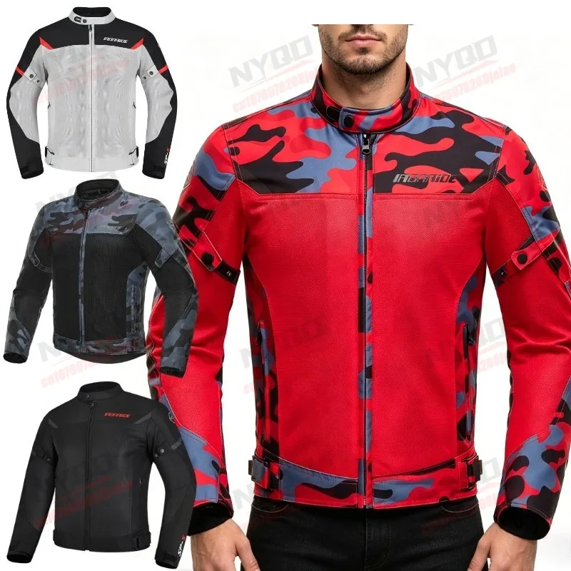 Summer Motorcycle Off-road Riding Suit Breathable Mesh Long Sleeved Racing Suit Safety Anti Fall Jacket