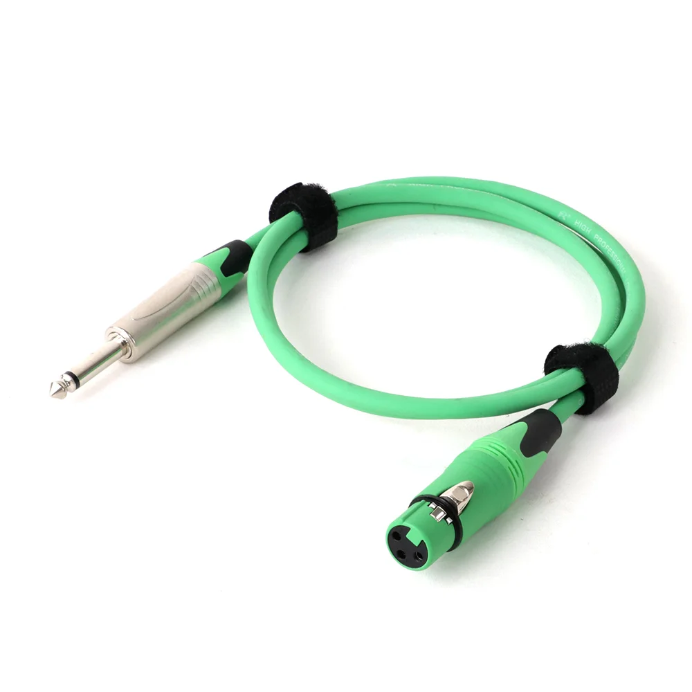 1PC 0.3-15M Microphone Cable Jack 6.35mm TS 1/4 Male To XLR Female Microphone Audio Cable for Speaker Guitar Amplifier AMP Mixer