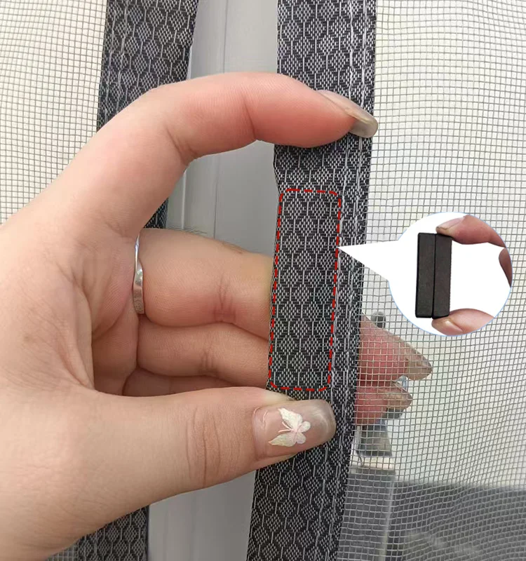 Customizable magnetic screen windows, screen door mesh curtains, magnetic door closing insect proof screen windows， Mosquito net