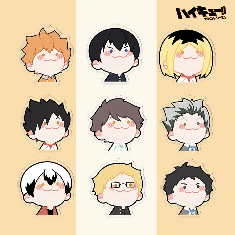 Haikyuu Volleyball Youth Q Edition Mobile Phone Pendant Phone Rope Hinata Shoyo Tobio Kageyama Kozume Kenma Anime Keychain Gifts