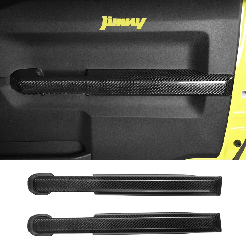 Real Carbon Fiber Car Inner Door Handle Cover Protector Styling Accessories Interior Modification For Jimny Jb64 Jb74 2023 2022