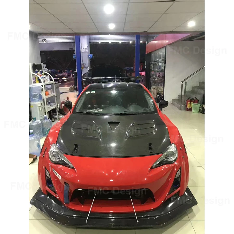 For Toyota GT86 Wide Body Kit BRZ FPR Front Lip Spoiler Fender Side Skirts Rear Diffuser Spoiler Car Accessories