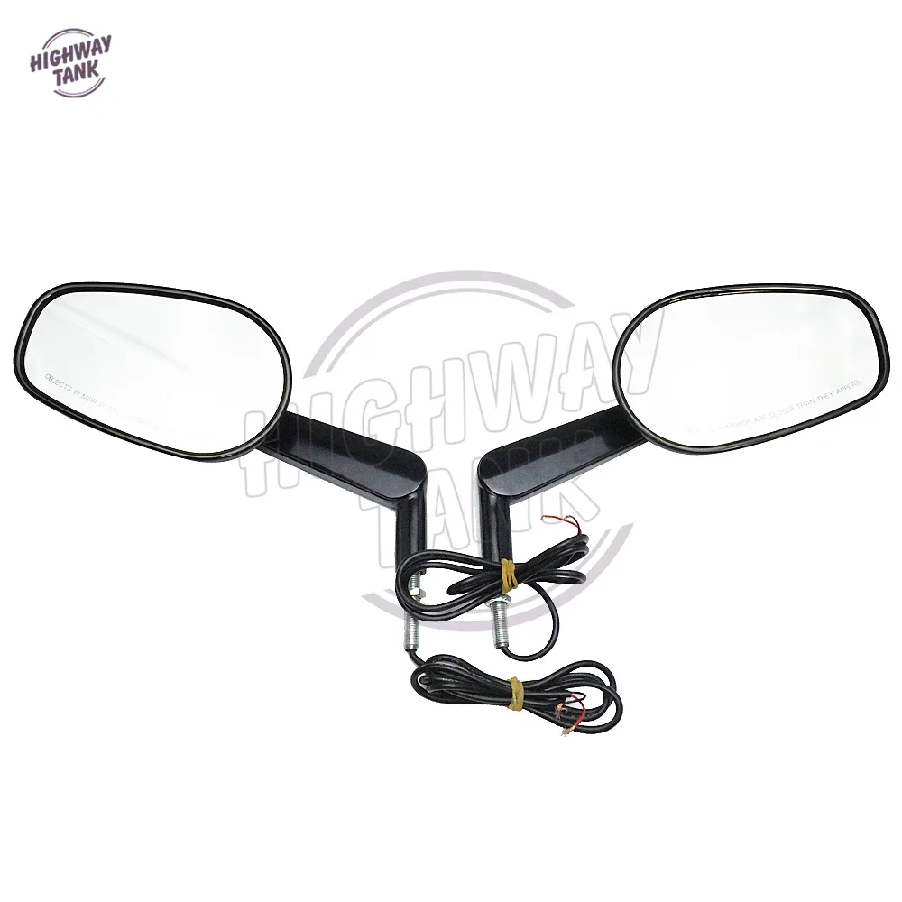 1 Pair Black Motorcycle Mirror Muscle LED Turn Signals Light Moto Rear side View mirrors case for Harley V-ROD V ROD VRSCF