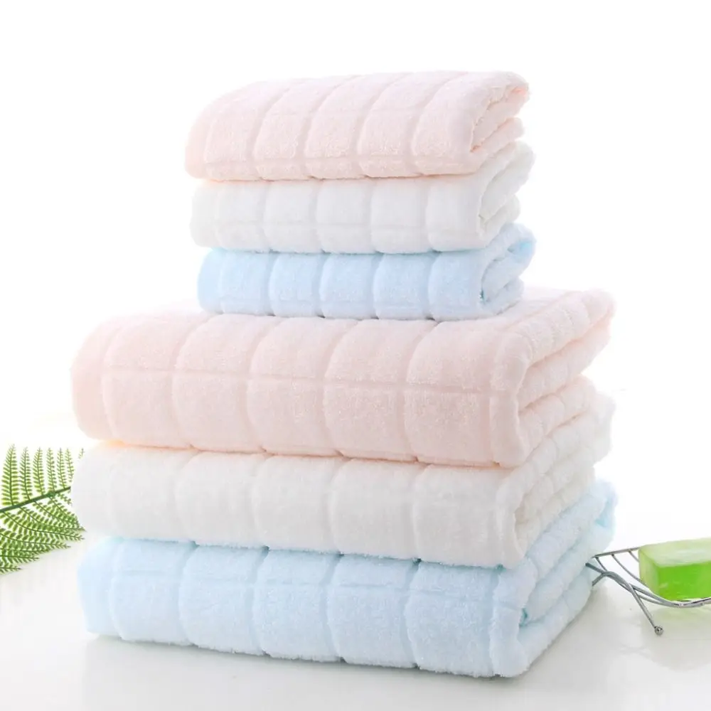 Serviette de bain épaisse en coton pour cheveux secs, serviette de visage de luxe, serviette de sport douce simple, ménage, 34x72cm