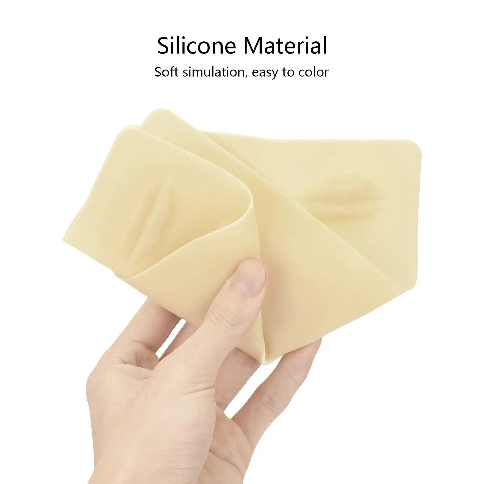 合成皮膚唇練習モデル シリコンフェイシャルトレーニングスキン 初心者向けメイクテクニック用に再利用可能