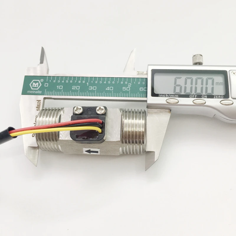 NPT3/4 Tap Thread SUS304 DN20 water flow sensor meter OD2.6cm