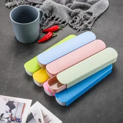 Universal Portable PP Travel Tableware Storage Box Case Food Grade Dinnerware Kitchen Fork Spoon Box For Kid School Cutlery