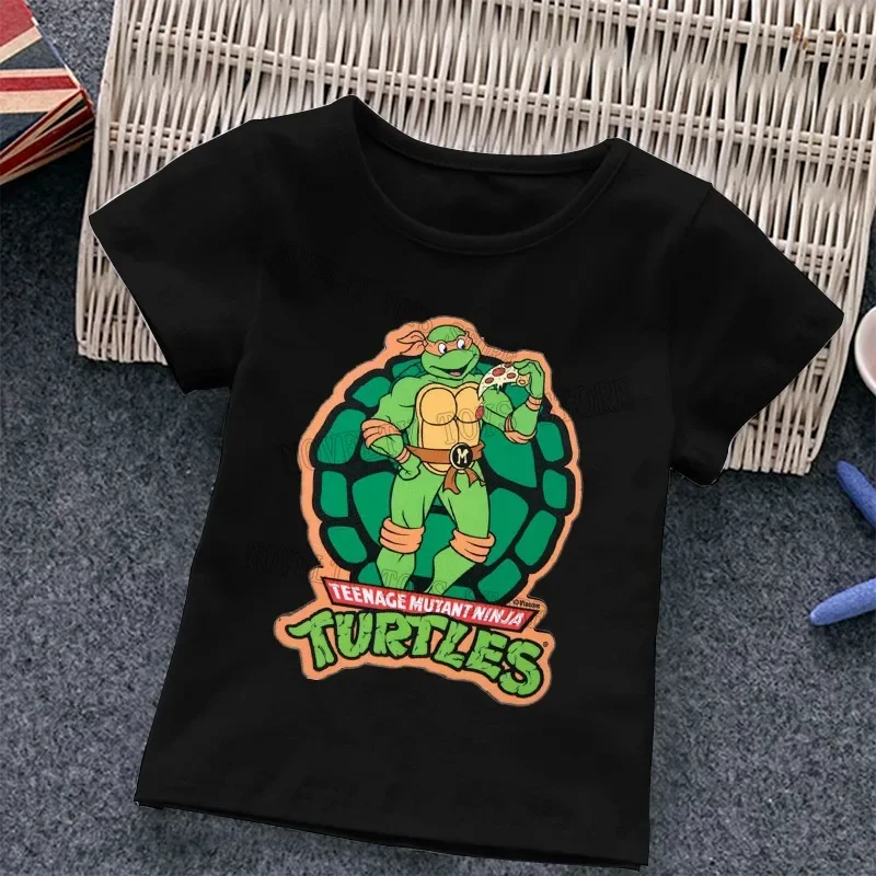 2023 New Teenage Mutant Ninja Turtle Cartoon Figure Tees Summer Shirt Anime Clothing T-shirt Clothes Cotton Printed Cute Gifts