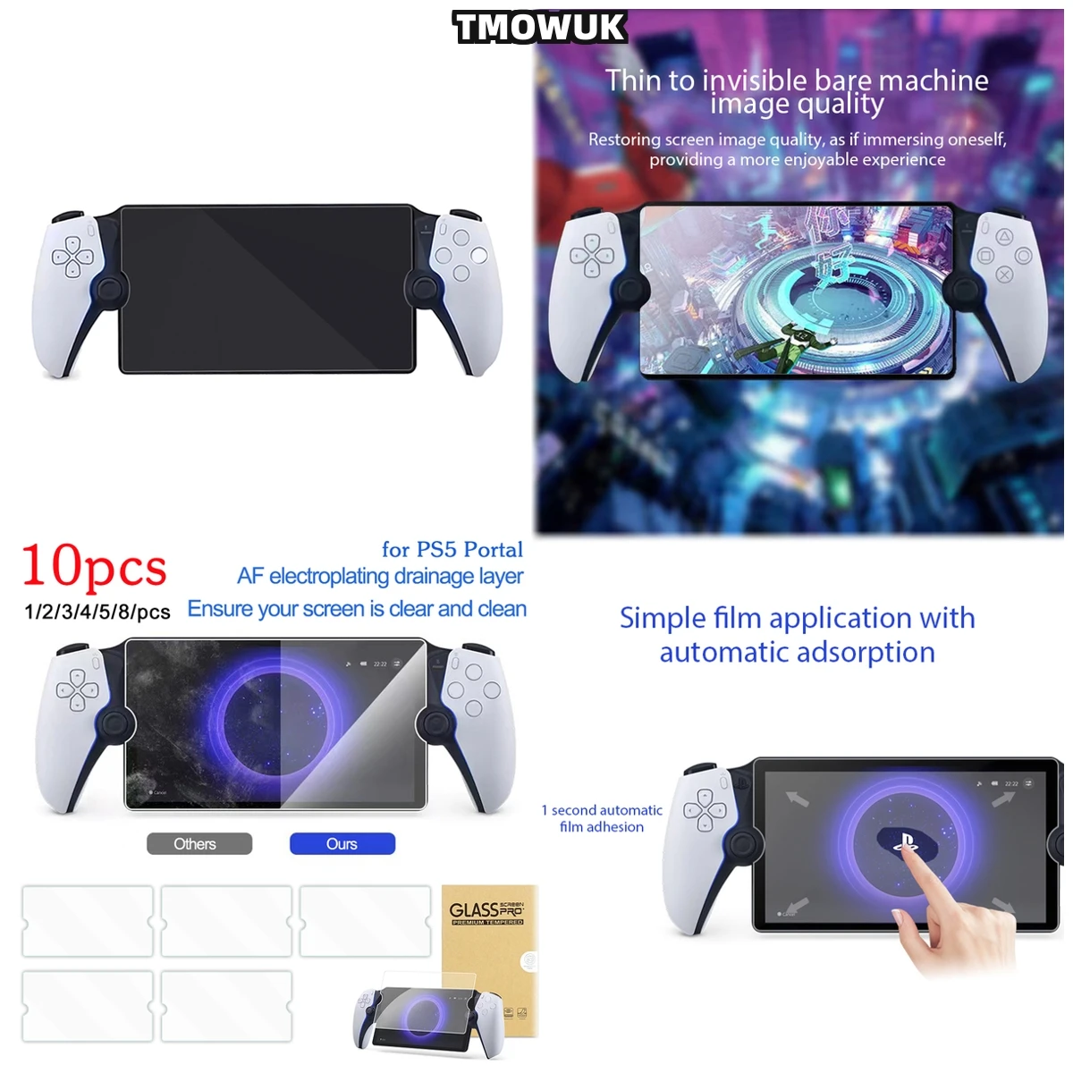 

Anti-Fingerprint Tempered Glass For Sony PlayStation Portal 5 PS5 Transparent Screen Protector
