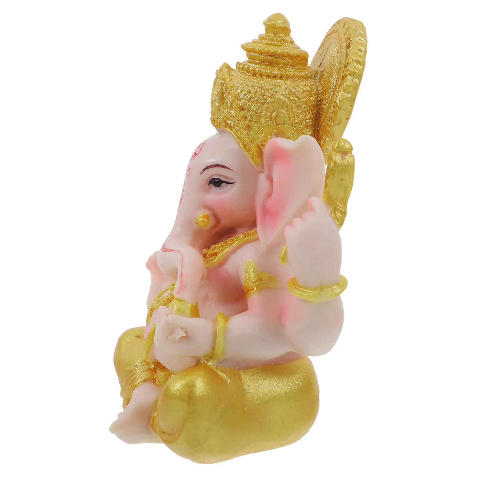

Resin Elephant God Wealth Sculpture Home Decor Item for Living Space Desk Or Shelf Elegant Religious Art Decoration