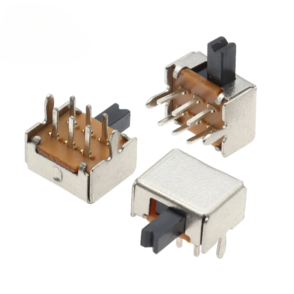 100PCS Toggle Switch SK22D07 2P2T 6Pins 4mm 5mm Handle high 4mm SK22D07VG4 SK22D07VG5