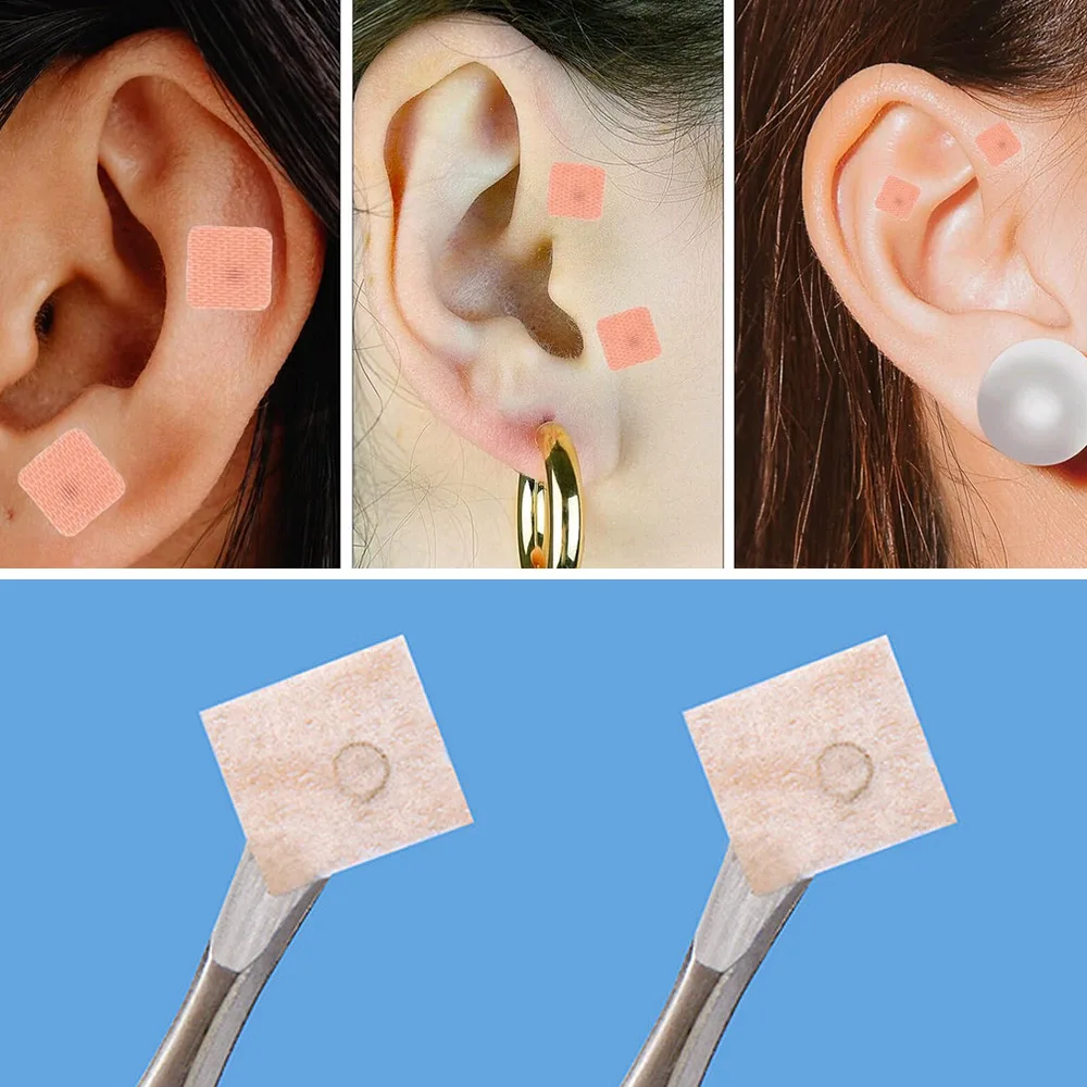 100pcs Medical Sterile Ear Acupuncture Stickers Disposable Ear Acupoint Massage Needles Ear Care Lifting Intradermal Needle