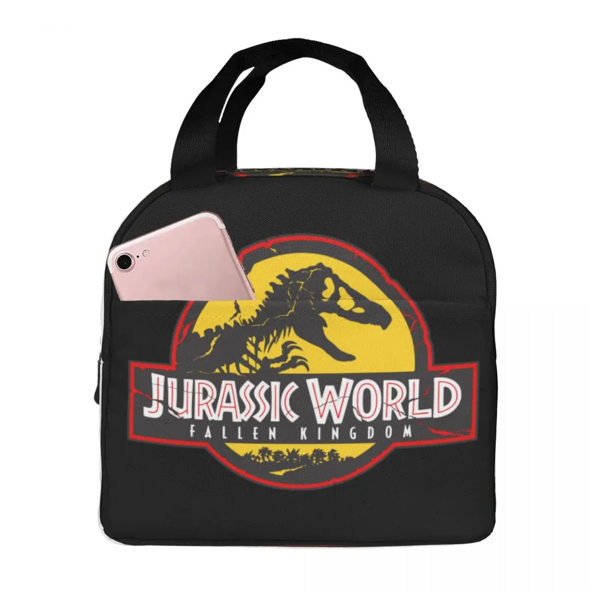 Tas Makan Siang Terisolasi Dinosaurus Jurassic Park Tas Pendingin Wadah Makanan Anti Bocor Kotak Makan Siang Tote Tas Penyimpanan Makanan Piknik Perguruan Tinggi