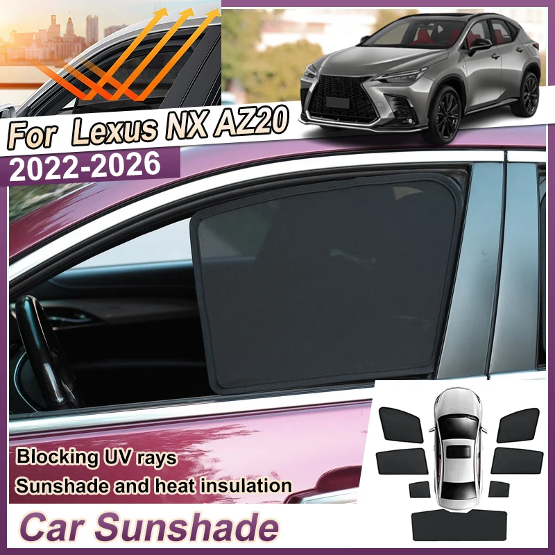

Magnetic Mesh Sunshade For Lexus NX 350H AZ20 2025 2022~2026 Accessories Sunscreen Car Window Windshield UV Sun Shade Visor Part
