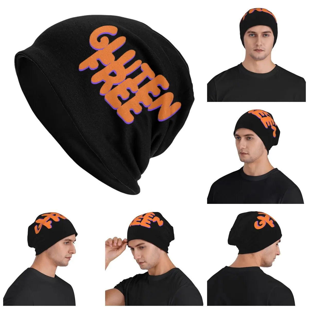 

Gluten Free Warm Knitted Cap Fashion Bonnet Hat Autumn Winter Outdoor Beanies Hats for Unisex Adult