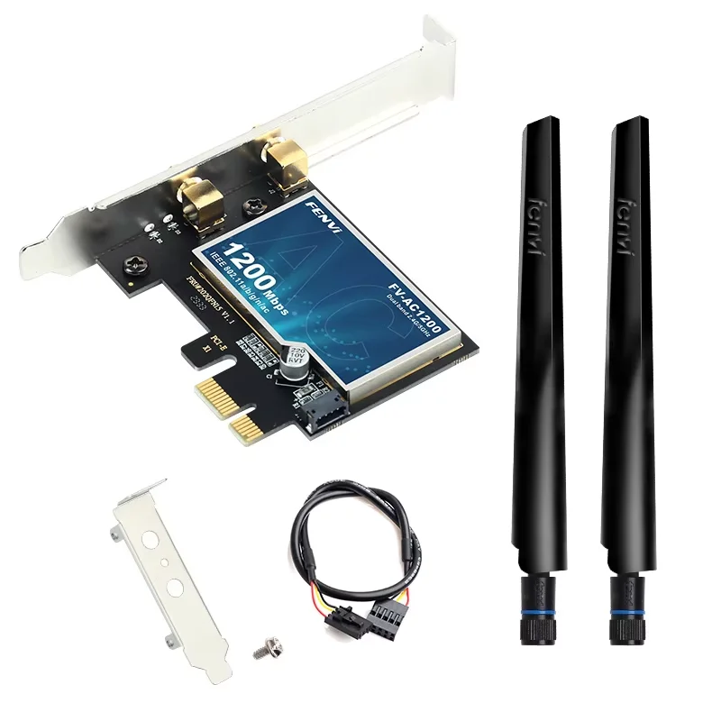 AC1200 WiFi PCI-E Adapter bezprzewodowy karta sieciowa BT 4.0 dwuzakresowy 2.4G/5GHz 802.11AC pulpit Laptop PC dla Windows 7/8/10/11