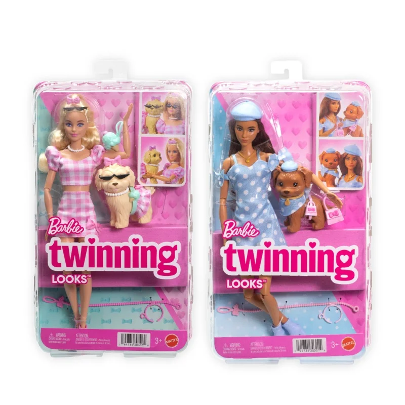 

Новая оригинальная фигурка Барби Happy Moments серии, энергичный пудель, кокер-спаниель, коллекционный сувенир, подарок, товары