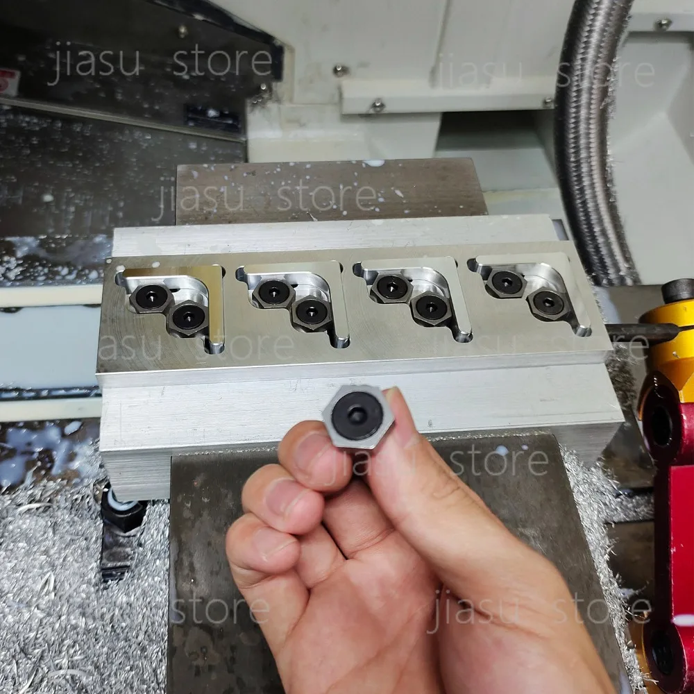 Hexagonal side top eccentric fixture cnc numerical control batch parallel side fixing tooling vice multi-station machine tool