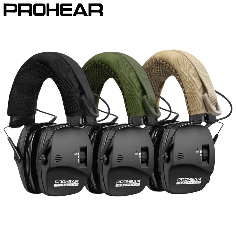 

PROHEAR Electronic Shooting Headphone with Headband Gel Ear Pads 5X Sound Amplification Earmuffs Hearing Protectors Hunting