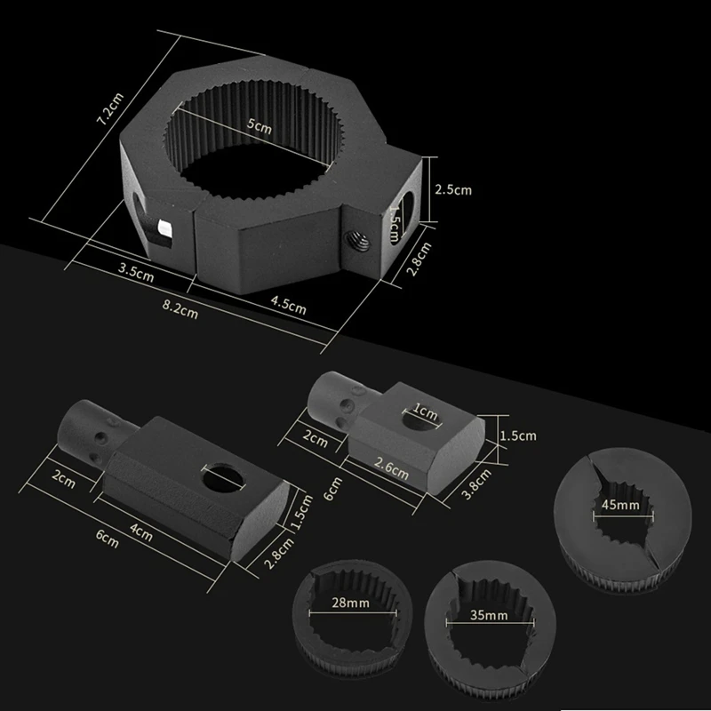 2-teiliges Lichtleisten-Montages atz 28-50mm Universal-Arbeitslichtrohrklemmen-Montage halterung drehbar 360 ° für Motorrad-Crash-Bar-Teile