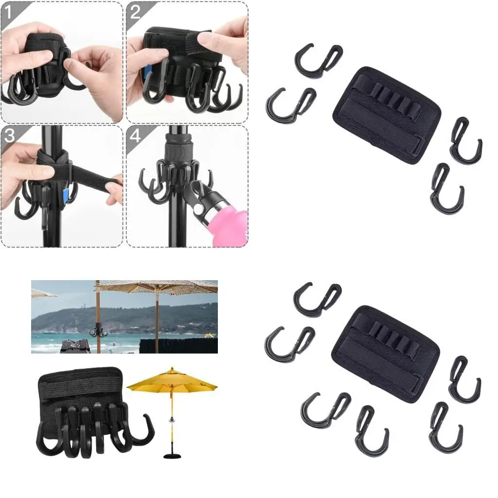 

E8BD Height Customizable Portable Hook Attach To Umbrella Poles Carry Accessory