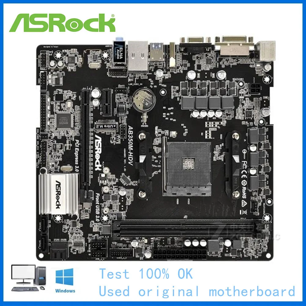 

AB350M-HDV Материнская плата AM4 DDR4
