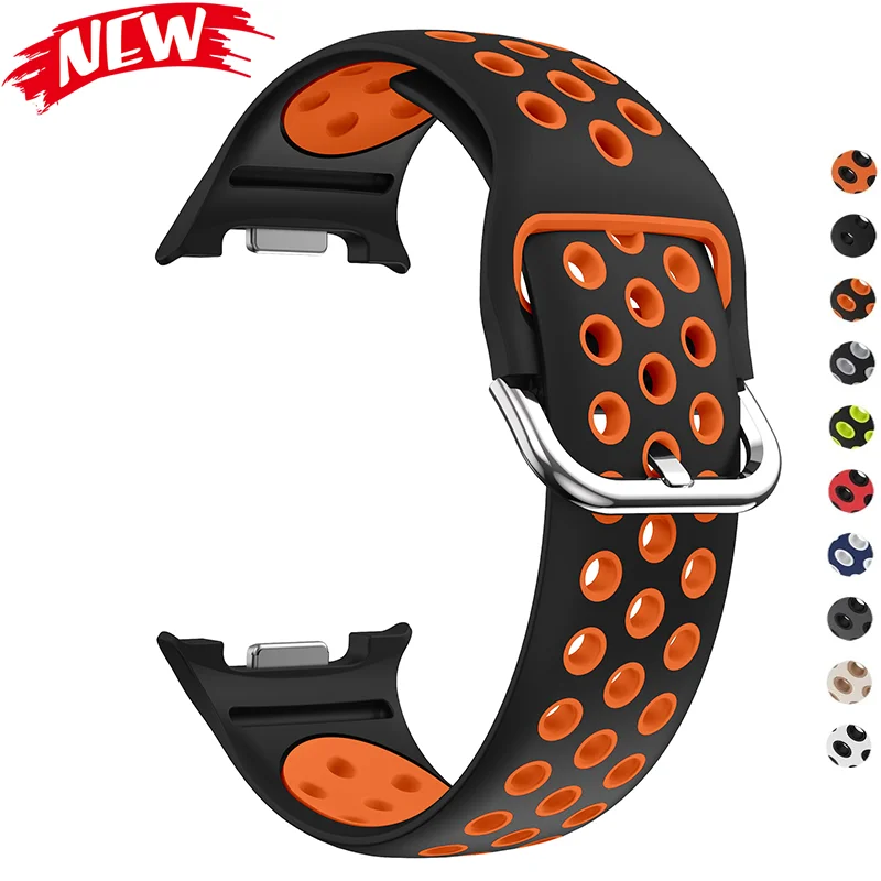 Sportliches Silikonarmband für Samsung Galaxy Watch 8 Classic 46 mm, wasserdichtes Armband für Galaxy Watch 9, 8, 44 mm, 40 mm.