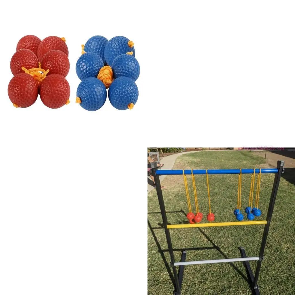 Bolas lanzamiento escalera tipo pesado 6 paquetes para fiestas en playa del patio trasero y cola para familiar