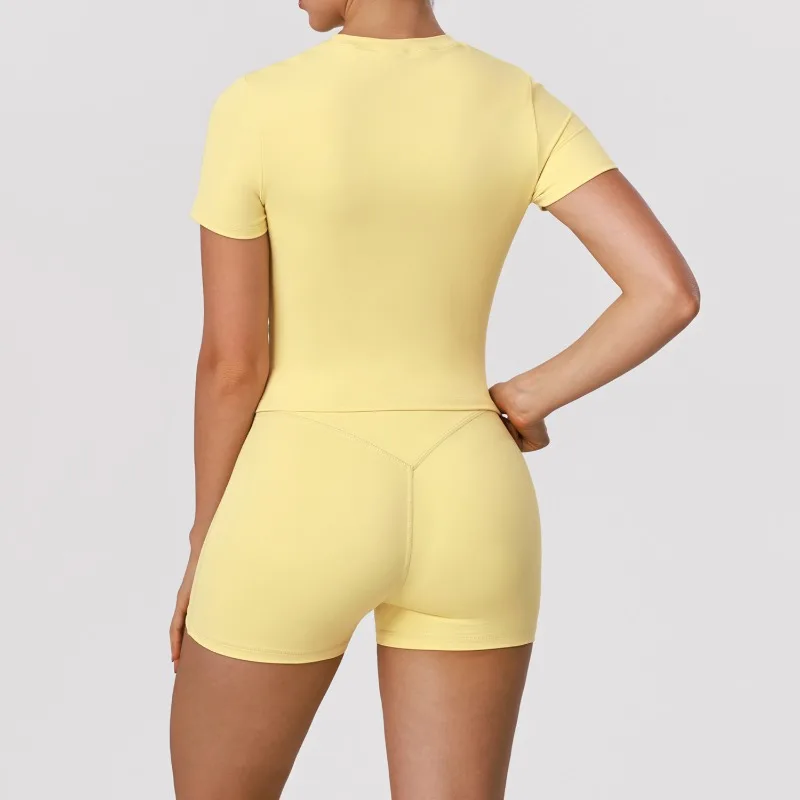 جديد المرأة اليوغا مجموعة عالية الخصر الورك رفع تشغيل طماق البدلة الرياضية اللياقة البدنية تي شيرت ملابس رياضية لليوجا جمع الصدرية مجموعة #5