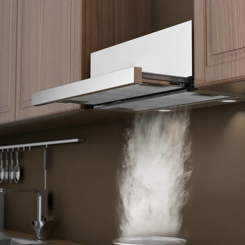 

2025 Home 60/70/90CM Top suction Range Hoods Push pull oil fume suction serviced apartment telescoping120/150 air vent