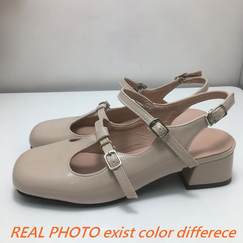 

ORCHALISA/дизайнерские женские босоножки на блочном каблуке с несколькими пряжками, туфли Janes с открытой пяткой, размер 42, 43, мягкие винтажные туфли