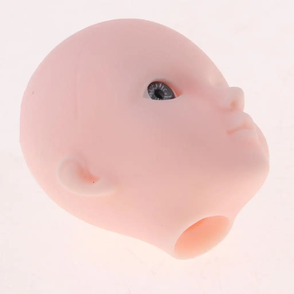 BJD Girl Doll Head 1 6 Ball Jointed Custom Practice Head Gray Eyes for OB Xinyi and Similar Dolls