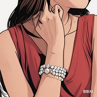 VIVI Sparkle Retro Saturn Three-Layer Pearl Bracelet Fashion Accessory for Banquets Versatile Elegant Jewelry