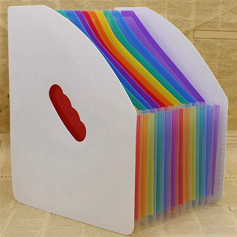 

AB97-Extended File Holder Folder Vertical A4 Vertical File Storage Basket Desktop 13 Pocket File Holder