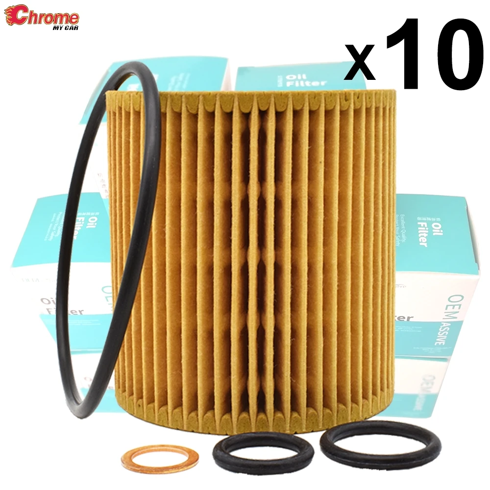 Ten(10) 11427508969 Oil Filter For BMW 3 Coupe Compact Convertible Touring X3 Z4 E46 E81 E92 E90 E83 E85 116i 135i 320si 318ci