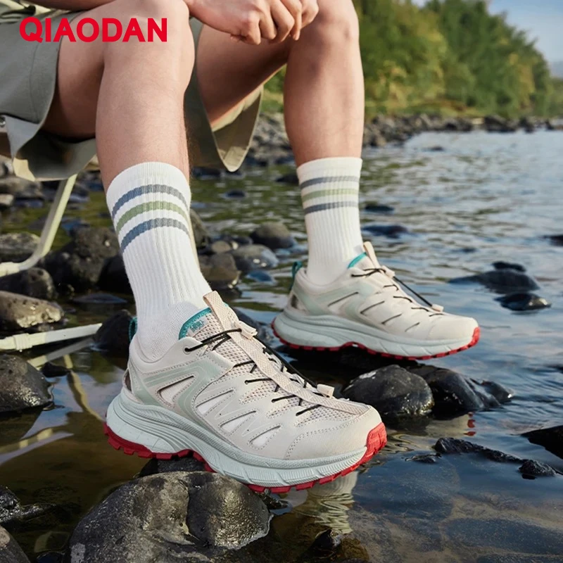 

QIAODAN Kaiyuan V4, женская обувь, новинка 2025, летние полые дышащие противоскользящие легкие уличные повседневные сандалии QXL043252403