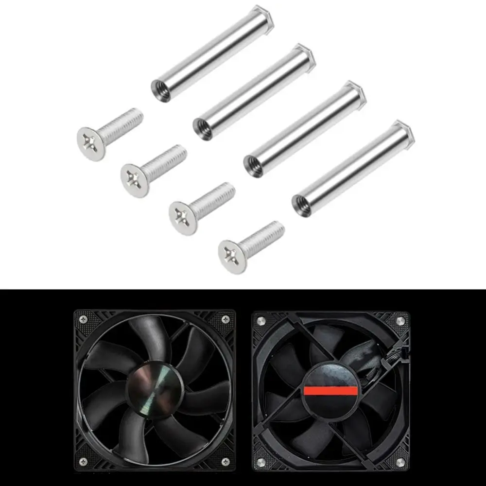 

4Pcs Sturdy Fixing Chassis Fan Screws Quieter Operation Enhanced Stability Case Fan Screws Durable Easy To Install