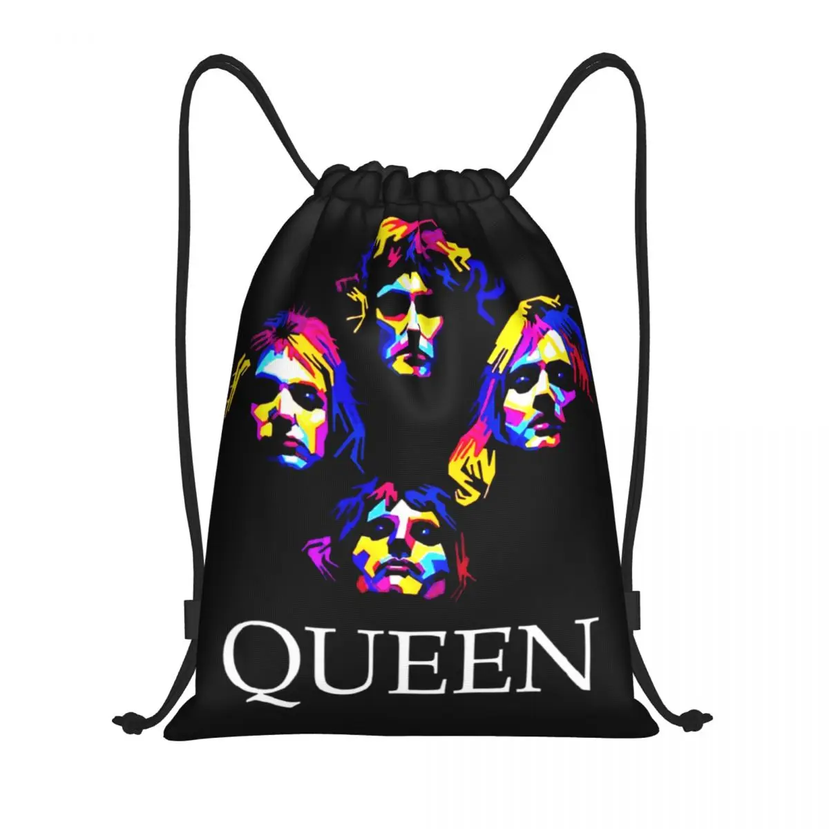 Heavy Metal Rock Drawstring Backpack Sports Gym Bag for Men Women Freddie Mercury Shopping Sackpack