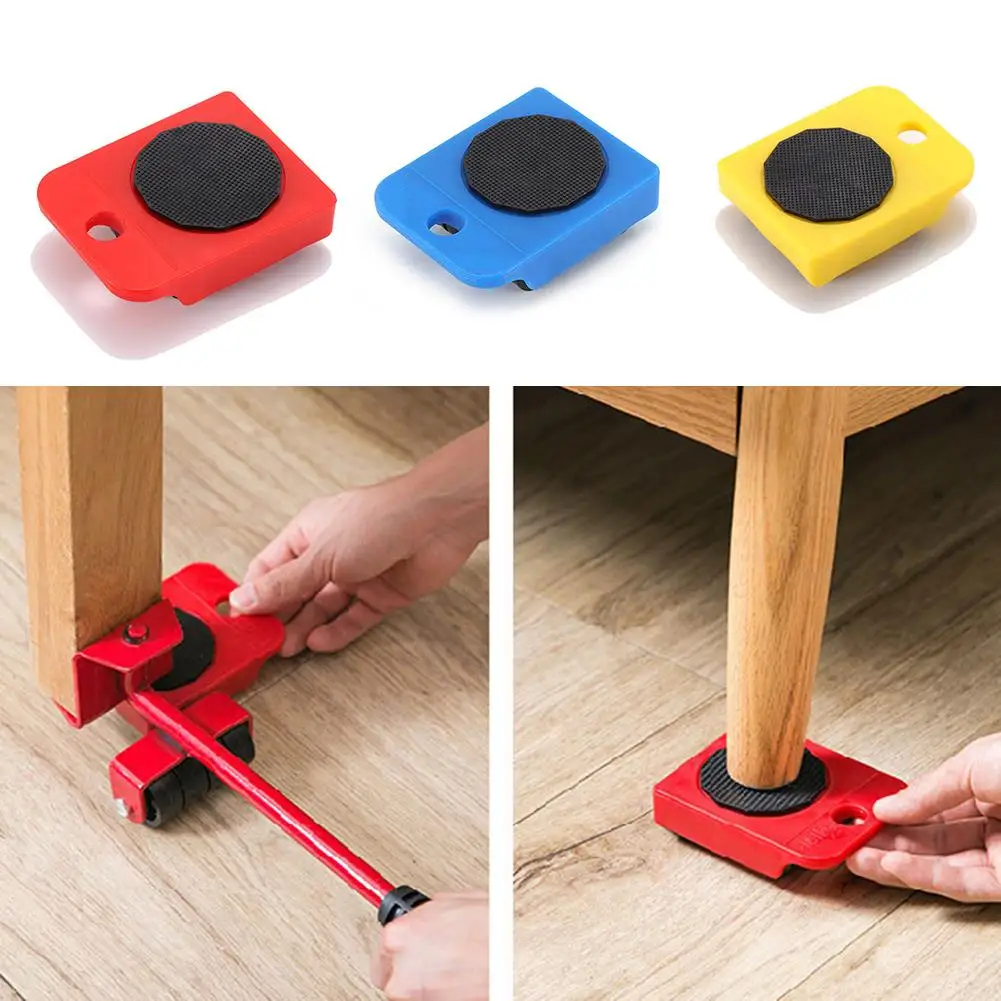 

Heavy Duty Furniture Lifter Transport Mover Lifter Slides Wheel Easy Furniture Mover Tool Wheel Roller Hand Labor-saving Tools