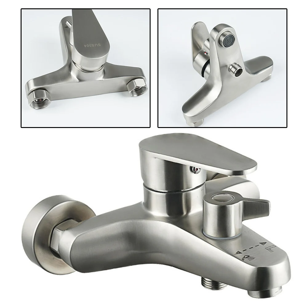 

water tap kitchen taps aerator Walls Mounted Shower Mixer Tap in Stainless Steel Offering Both Hot and Cold Water Controls
