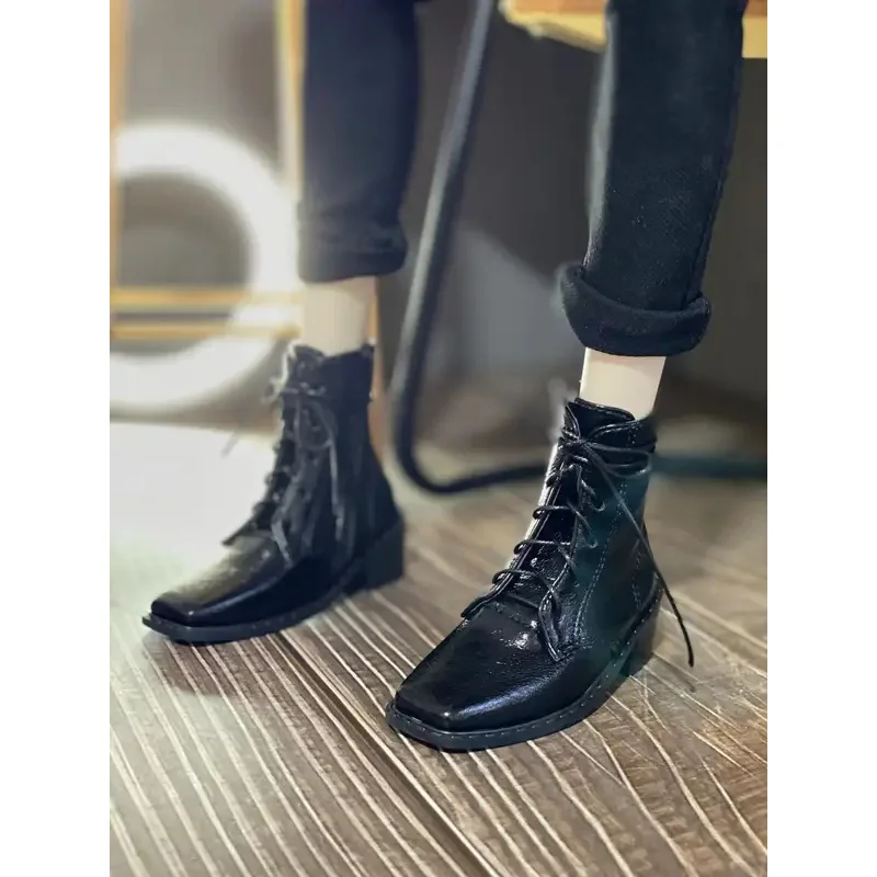 

BJD doll shoes are suitable for the 1/3 Uncle SSDF fashion with heel square boots classic short sleeve reddish-brown black men