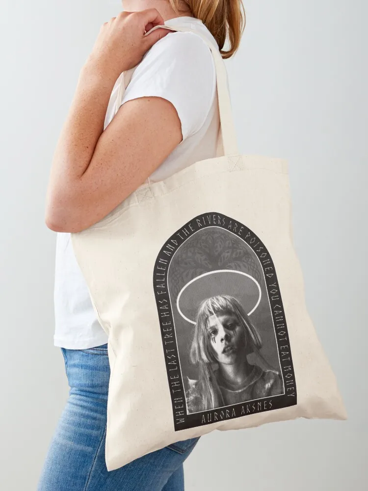 Aurora Aksnes - You Cannot Eat Money Tote Bag canvas shopping bag sacs de shopping great bag Lady bags